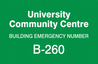 Building Emergency Number Signage